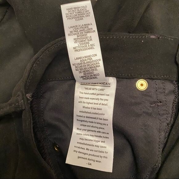 Good American Good Legs Suede-Like pants in black NWT - Picture 5 of 12